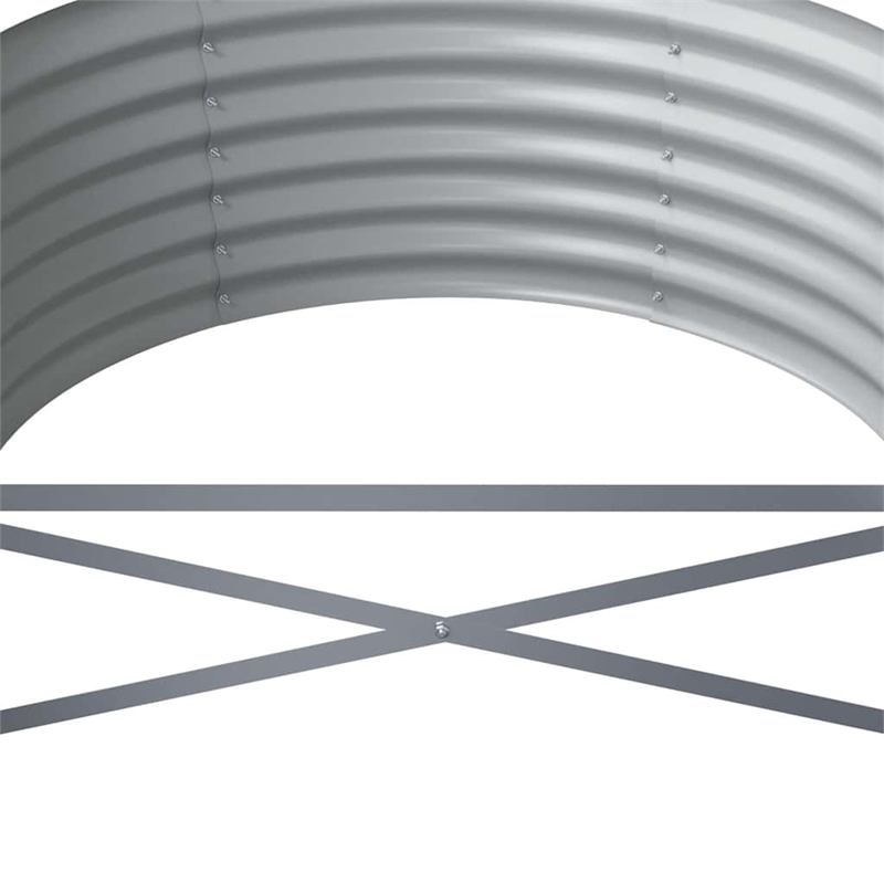 vidaXL Large Powder-Coated Steel Raised Garden Bed in Anthracite