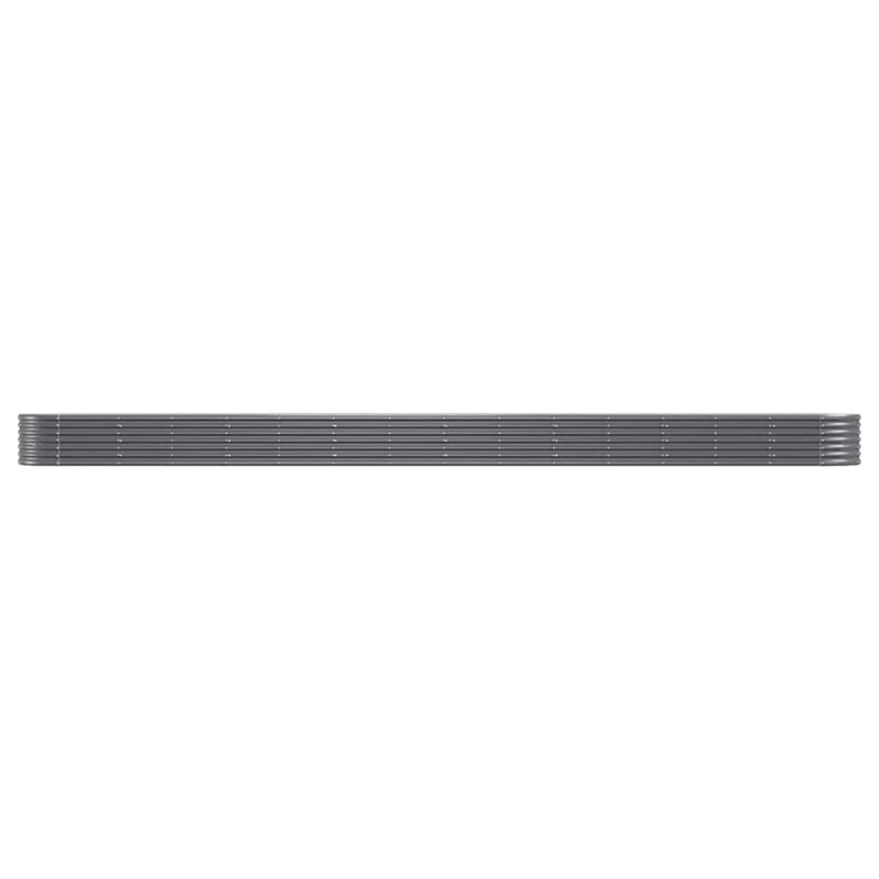 vidaXL Large Powder-Coated Steel Raised Garden Bed in Anthracite