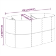 vidaXL Large Powder-Coated Steel Raised Garden Bed in Gray