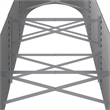 vidaXL Large Powder-Coated Steel Raised Garden Bed in Gray