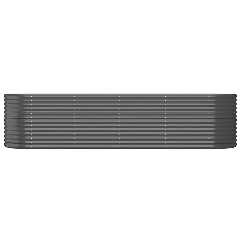 vidaXL Large Powder-Coated Steel Raised Garden Bed in Anthracite