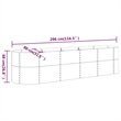 vidaXL Large Powder-Coated Steel Raised Garden Bed in Anthracite