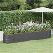 vidaXL Large Powder-Coated Steel Raised Garden Bed in Anthracite