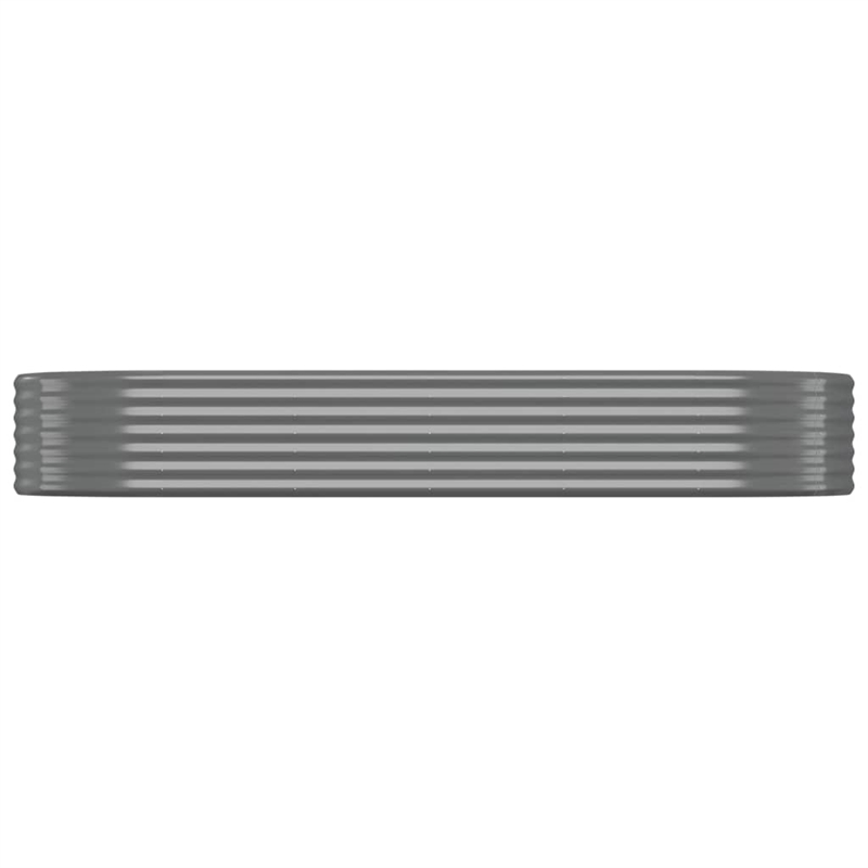 vidaXL Powder-Coated Steel Raised Garden Bed in Gray