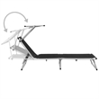 vidaXL Foldable Sun Lounger in Black