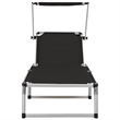 vidaXL Foldable Sun Lounger in Black