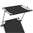 vidaXL Foldable Sun Lounger in Black