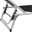 vidaXL Foldable Sun Lounger in Black