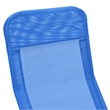 vidaXL Powder-Coated Steel Sun Lounger in Blue (Set of 2)