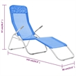 vidaXL Powder-Coated Steel Sun Lounger in Blue (Set of 2)