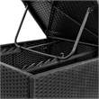 vidaXL Powder-Coated Steel Sun Lounger in Black/Red