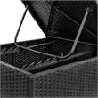 vidaXL Powder-Coated Steel Sun Lounger in Black/Blue