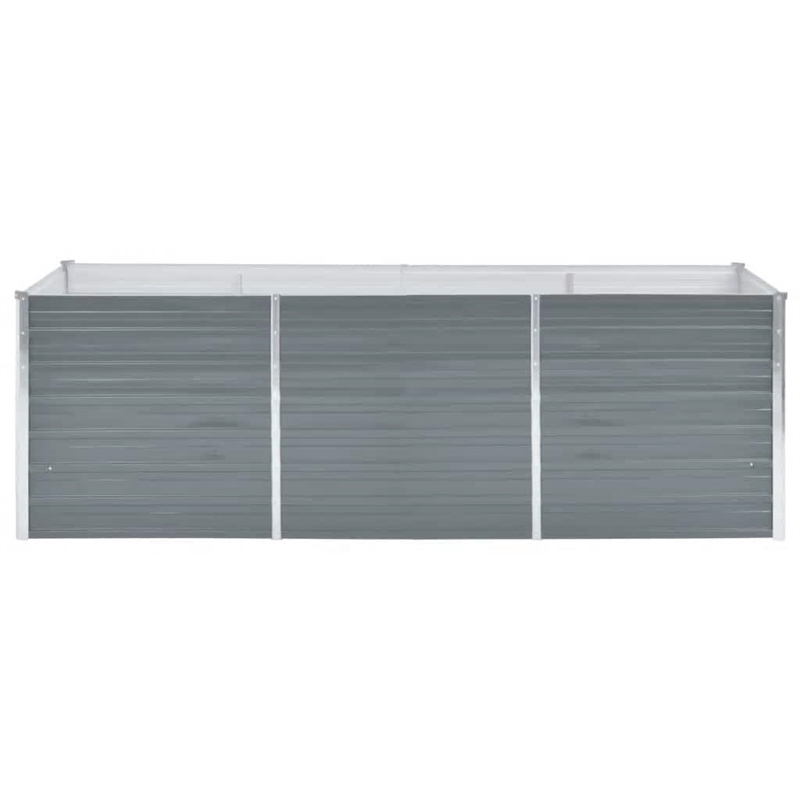 vidaXL Steel Raised Garden Bed in Gray