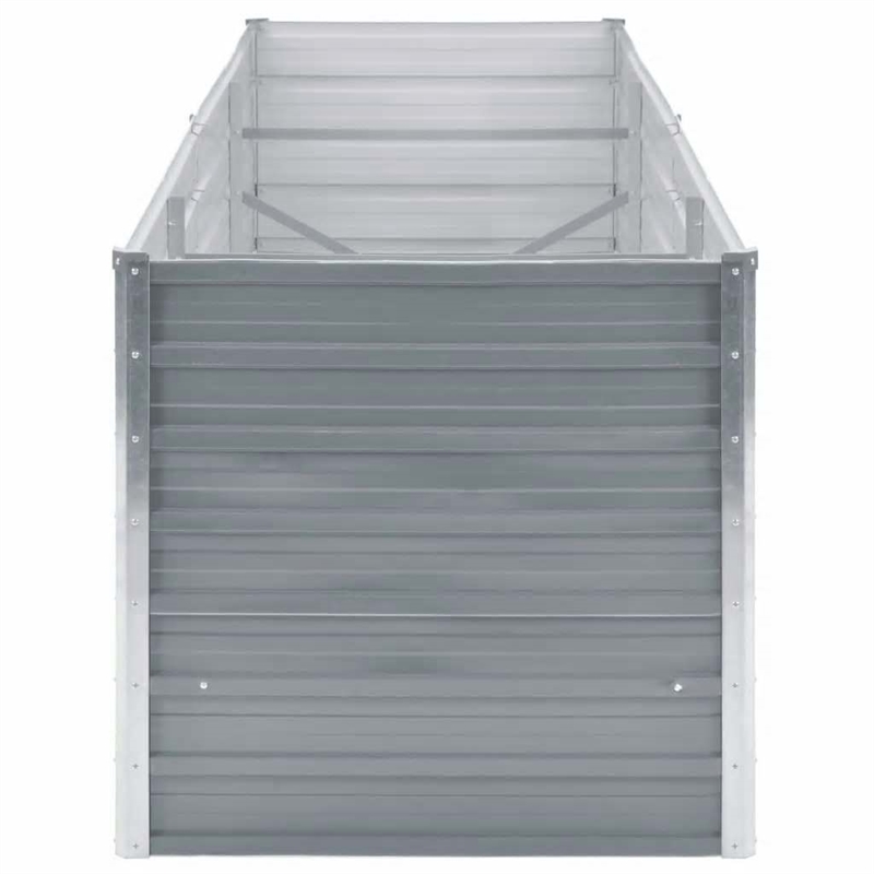 vidaXL Steel Raised Garden Bed in Gray