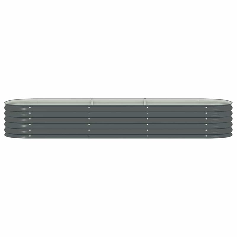 vidaXL Large Galvanized Steel Raised Garden Bed in Gray