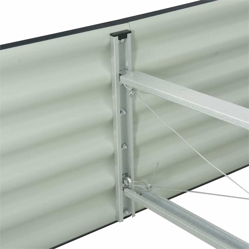 vidaXL Large Galvanized Steel Raised Garden Bed in Gray