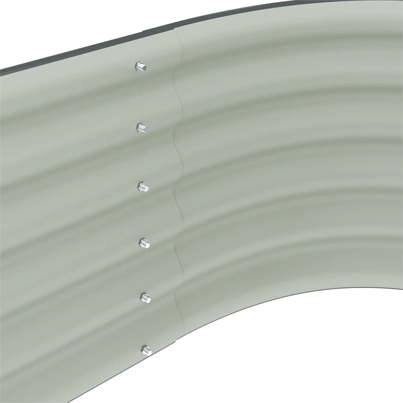 vidaXL Large Galvanized Steel Raised Garden Bed in Gray