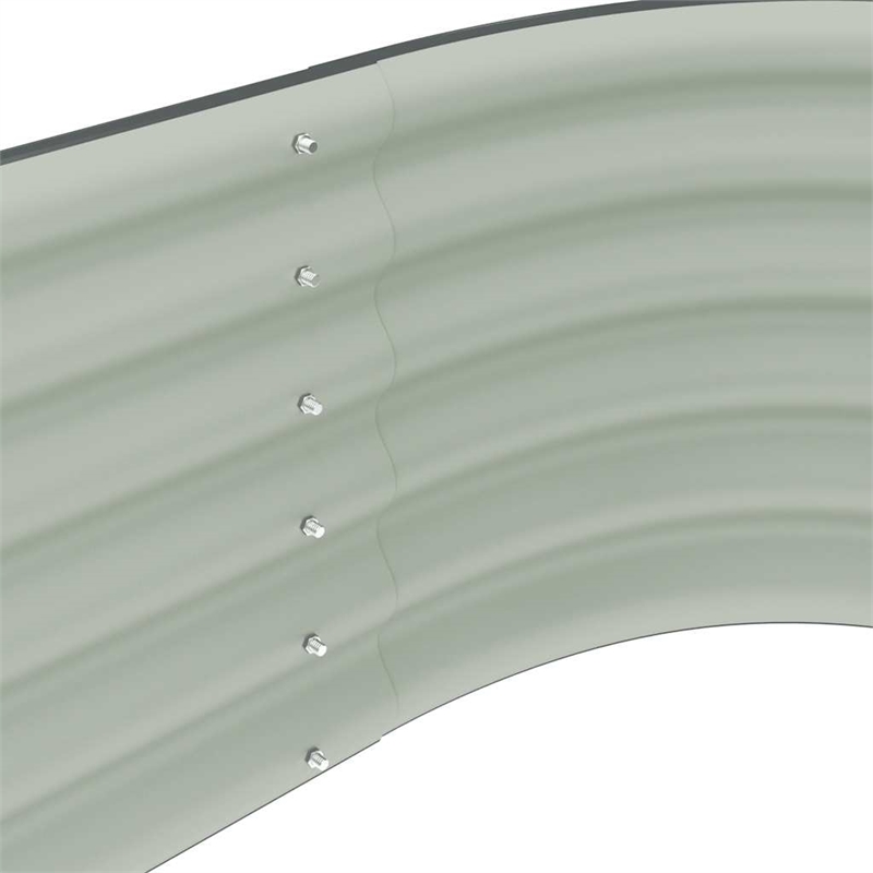 vidaXL Galvanized Steel Raised Garden Bed in Gray