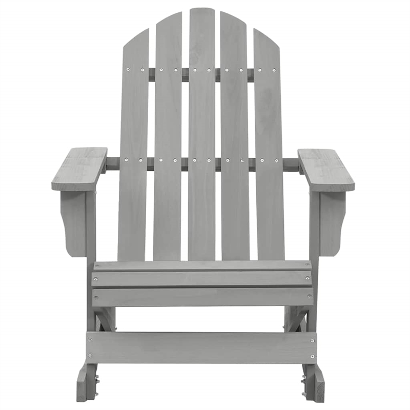vidaXL Hardwood Standard Durable Garden Rocking Chair in Gray