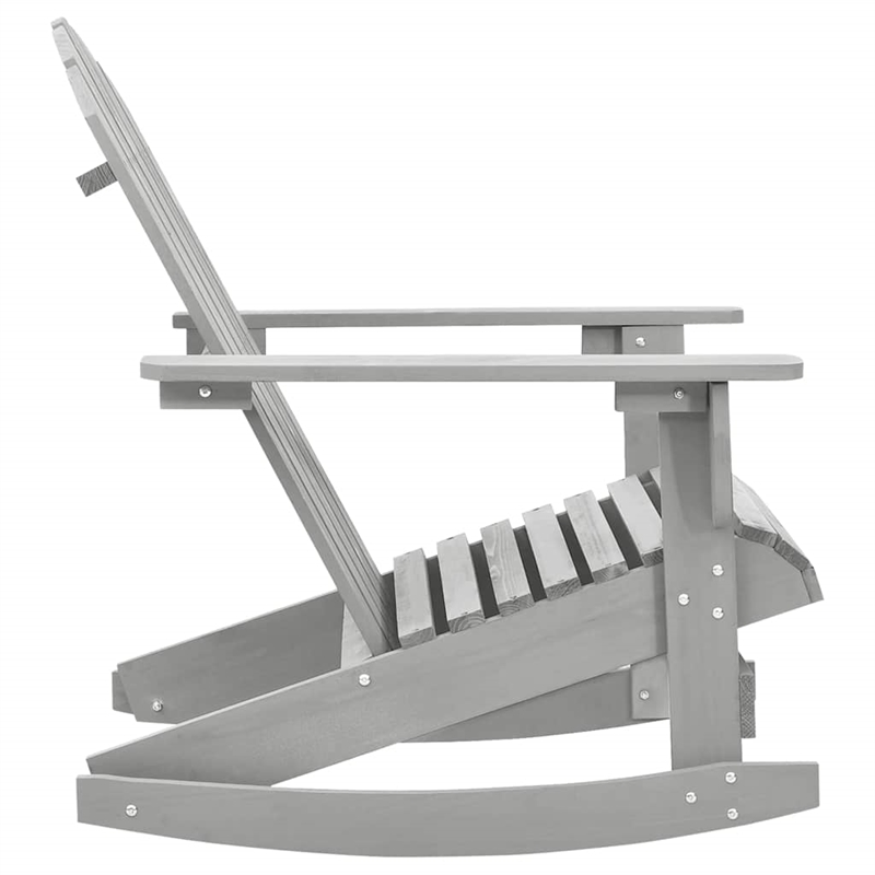 vidaXL Hardwood Standard Durable Garden Rocking Chair in Gray