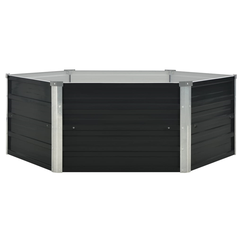 vidaXL Galvanized Steel Garden Planter in Anthracite