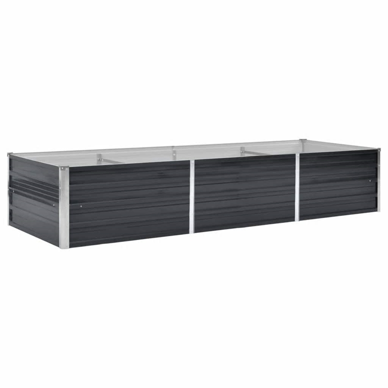 vidaXL Galvanized Steel Raised Garden Bed in Anthracite