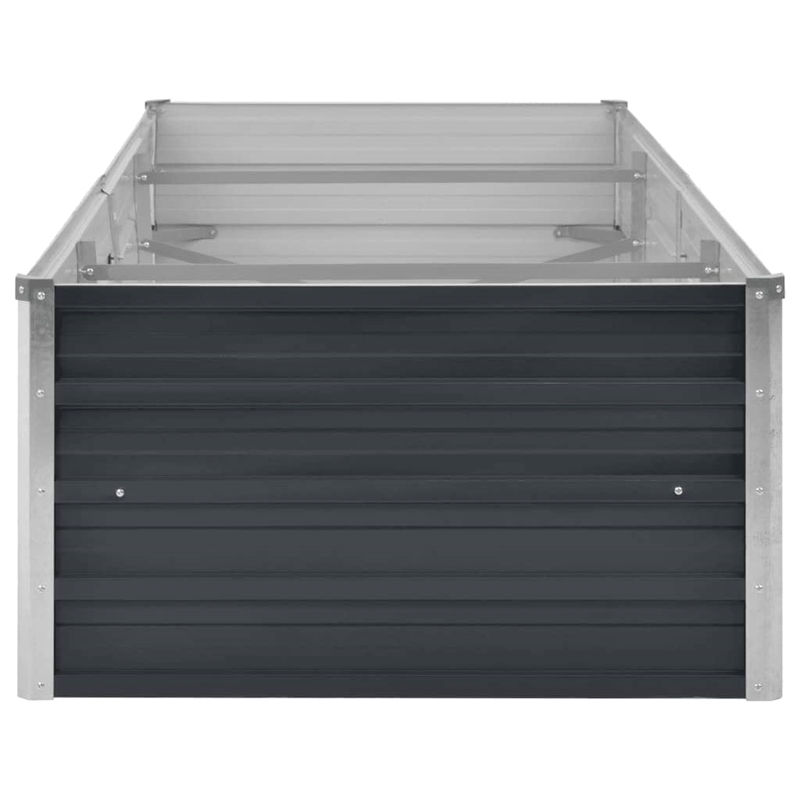 vidaXL Galvanized Steel Raised Garden Bed in Anthracite