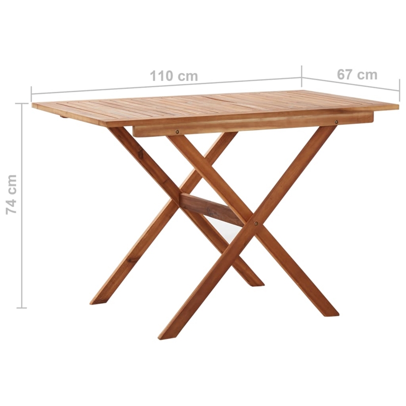 vidaXL Acacia Wood Outdoor Table in Brown