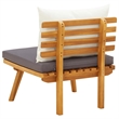 vidaXL Garden Chair in Natural/Dark Gray/White