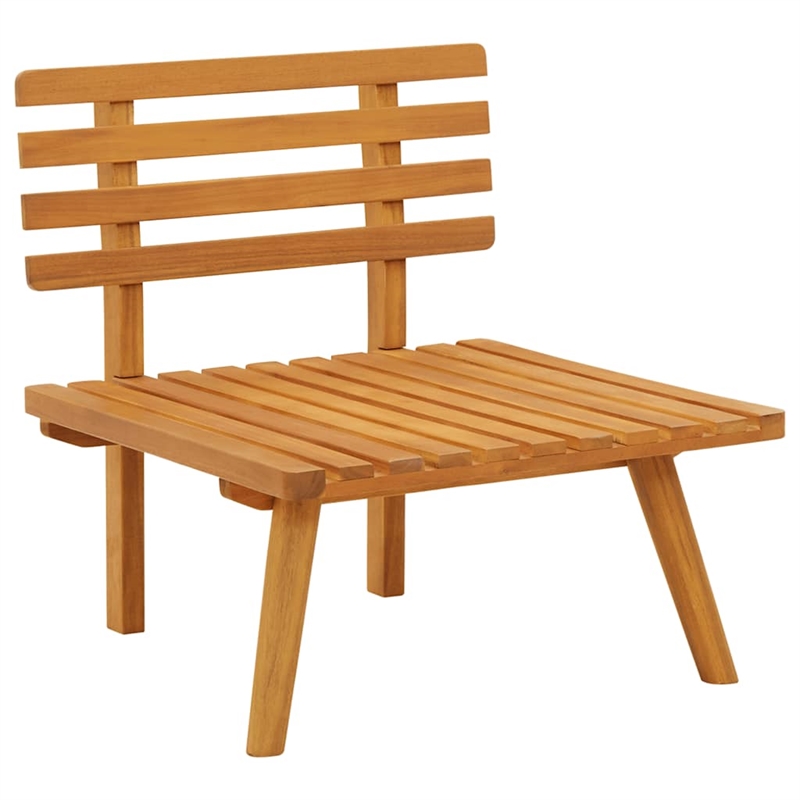 vidaXL Garden Chair in Natural/Dark Gray/White