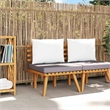 vidaXL Garden Chair in Natural/Dark Gray/White
