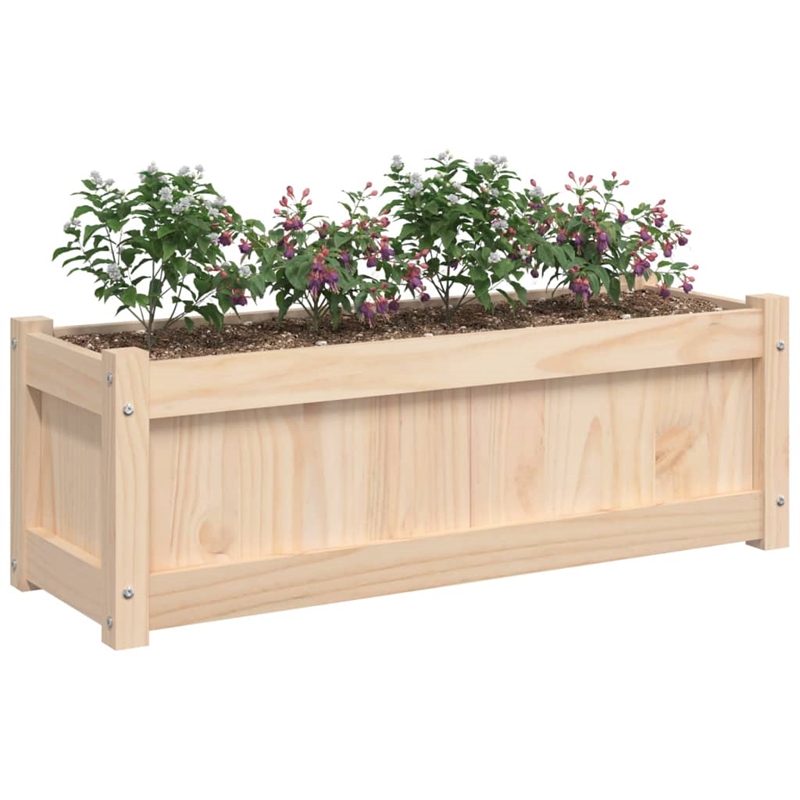 vidaXL Large Wood Garden Planter in Natural
