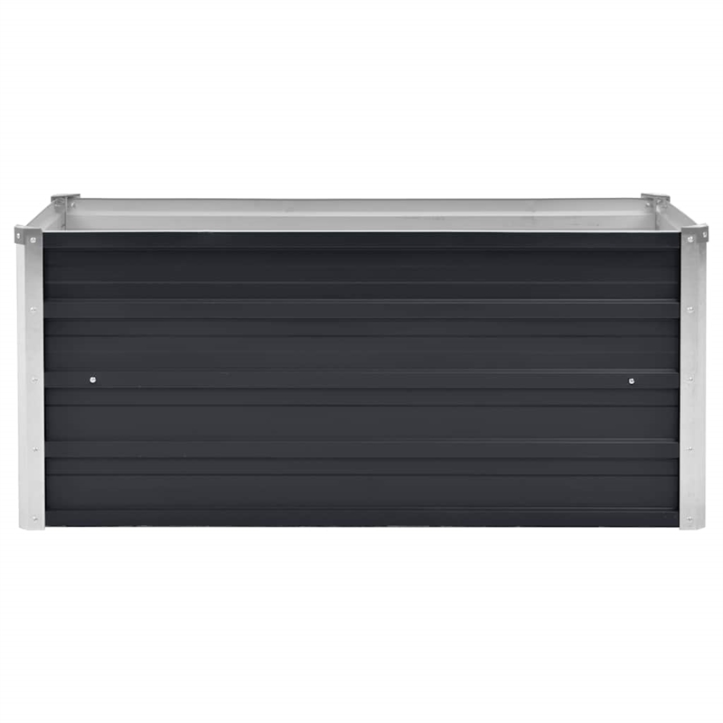 vidaXL Galvanized Steel Raised Garden Bed in Anthracite
