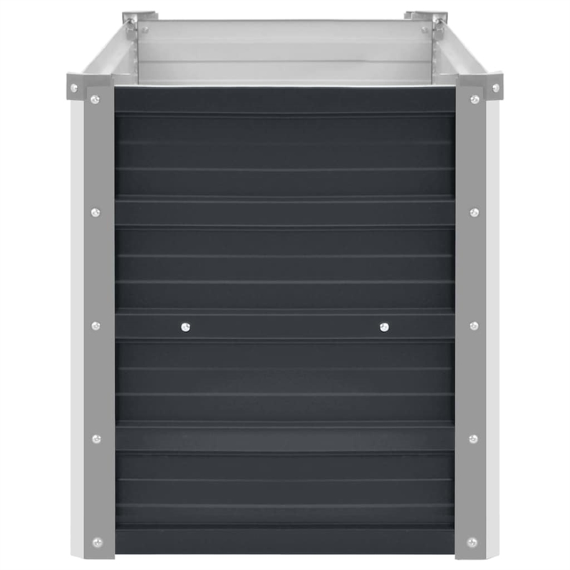 vidaXL Galvanized Steel Raised Garden Bed in Anthracite