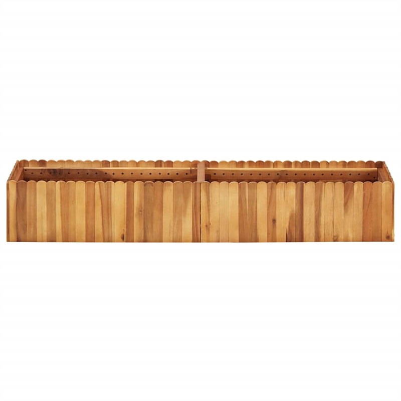 vidaXL Medium Solid Acacia Wood Raised Garden Bed in Natural