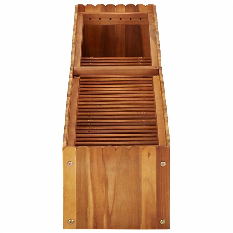 vidaXL Medium Solid Acacia Wood Raised Garden Bed in Natural