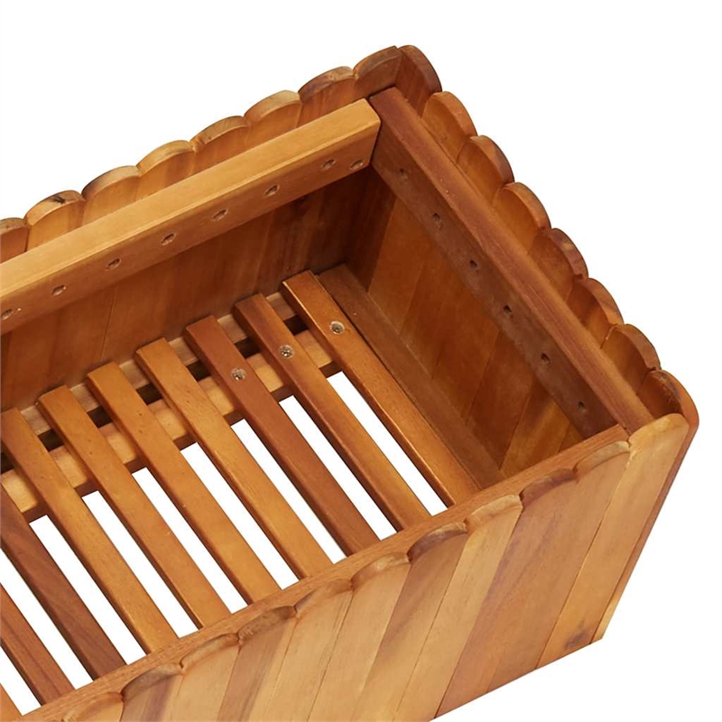 vidaXL Medium Solid Acacia Wood Raised Garden Bed in Natural