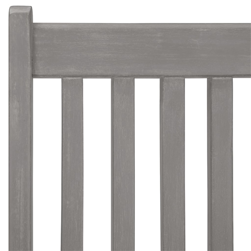 vidaXL Solid Acacia Wood Standard Foldable Garden Chair in Gray (Set of 2)