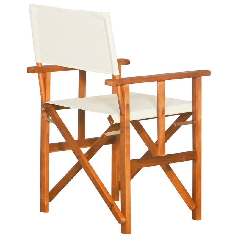vidaXL Director Chair in Brown and Cream (Set of 2)