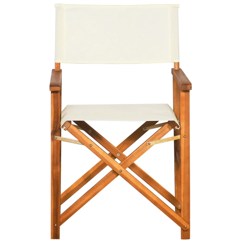 vidaXL Director Chair in Brown and Cream (Set of 2)