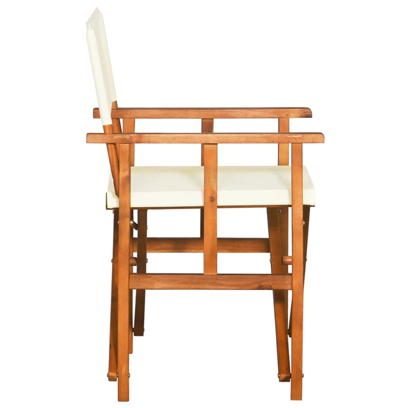 vidaXL Director Chair in Brown and Cream (Set of 2)