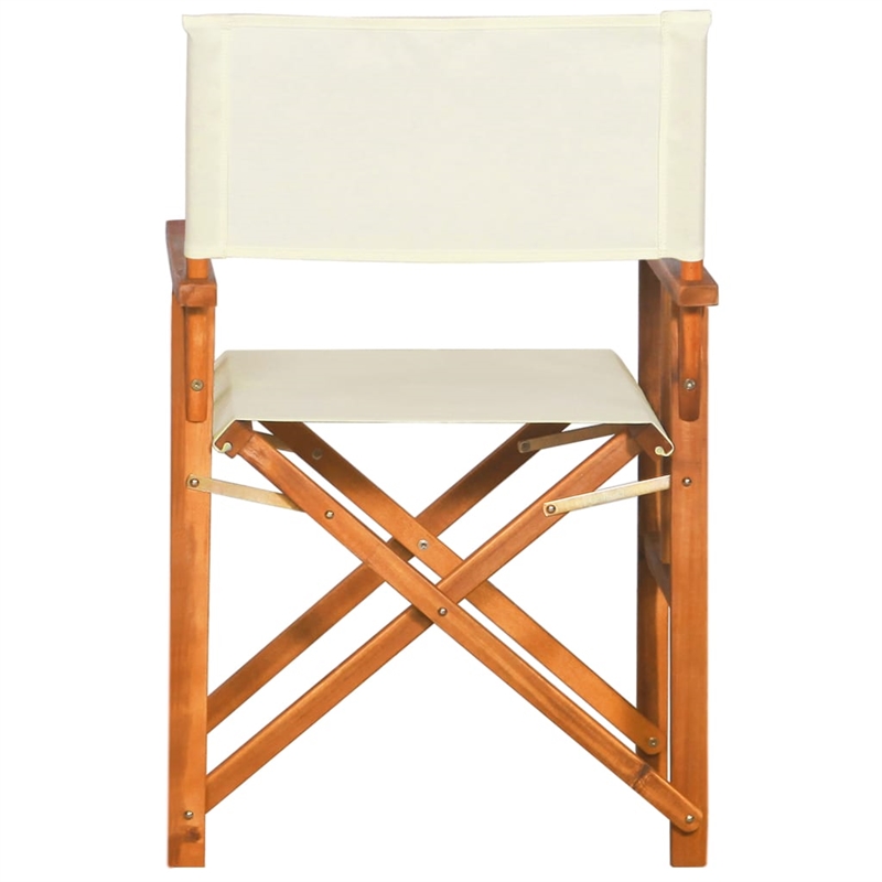 vidaXL Director Chair in Brown and Cream (Set of 2)