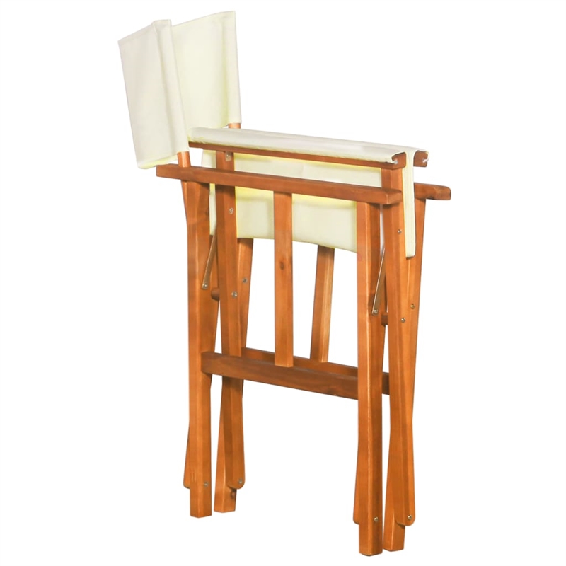 vidaXL Director Chair in Brown and Cream (Set of 2)