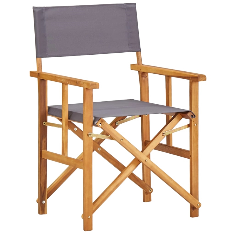 vidaXL Director Chair in Brown and Dark Gray (Set of 2)