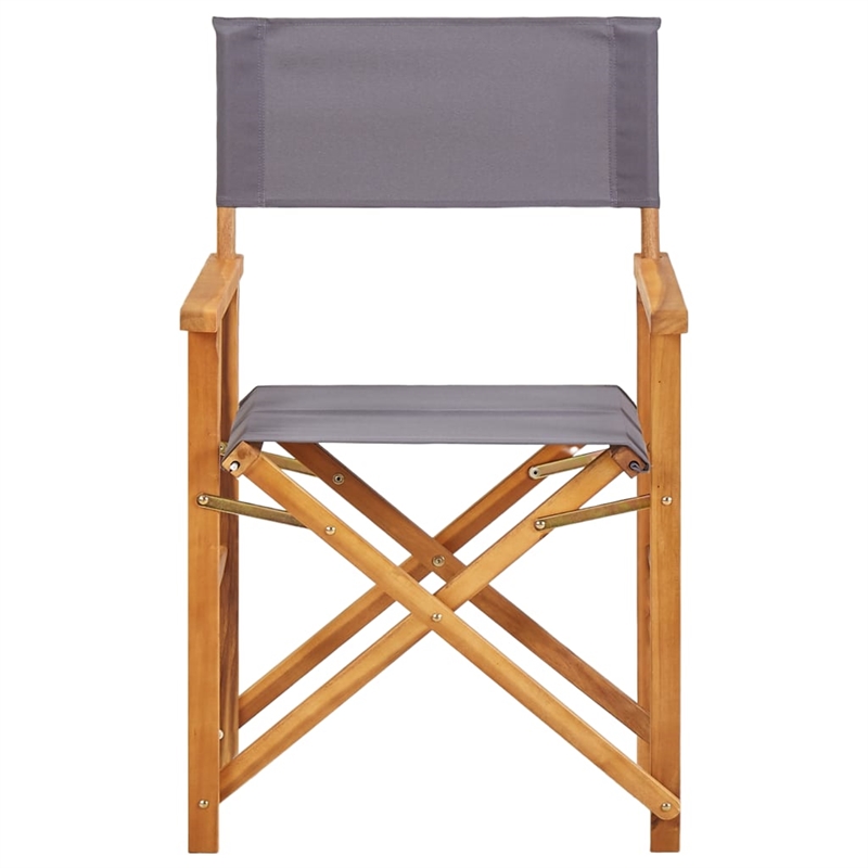 vidaXL Director Chair in Brown and Dark Gray (Set of 2)