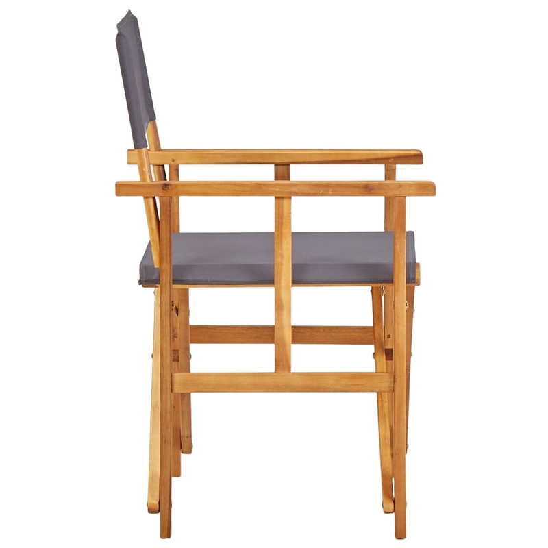 vidaXL Director Chair in Brown and Dark Gray (Set of 2)