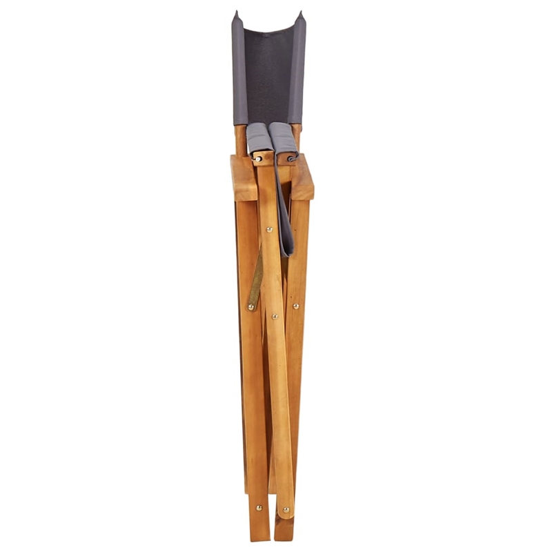 vidaXL Director Chair in Brown and Dark Gray (Set of 2)