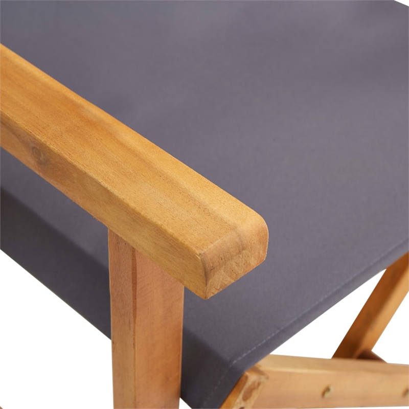 vidaXL Director Chair in Brown and Dark Gray (Set of 2)