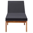 vidaXL Rattan Sun Lounger in Black and Brown