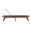 vidaXL Rattan Sun Lounger in Black and Brown